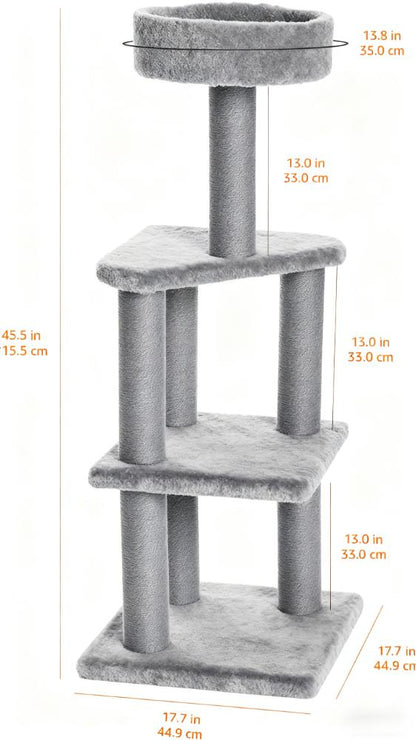 Multi-Level Cat Tree (L/M Sizes, Scratching Posts & Perch)