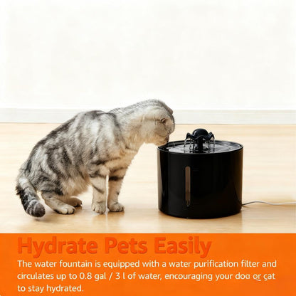 3L Pet Water Fountain (Quiet, Filtered & Auto-Shutoff Design)